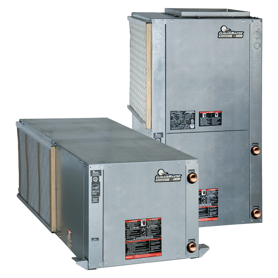 ClimateMaster Tranquility 16 (TC) Compact TCH015AEC10CCSS Water Source Heat Pump, 1.5 Tons, R-410A, Horizontal, 265 V, 1/2" FPT (Water) Connection, 1-Phase, 43-1/10" L x 17" H x 20-1/10" W Dimensions