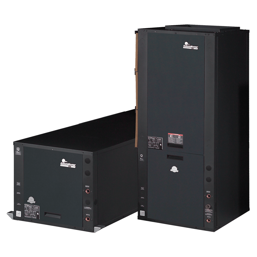 ClimateMaster Tranquility 30 Digital (TE) TEV038BGD02CRTS Water Source Heat Pump, 3 Tons, R-410A, Vertical, Upflow, Right Hand, 208/230 V, 17.9 EER (WLHP), 26.1 EER (GWHP), 20.3 EER (GLHP), 3/4" FPT (Water), 1/2" FPT (HWG) Connection, 1-Phase