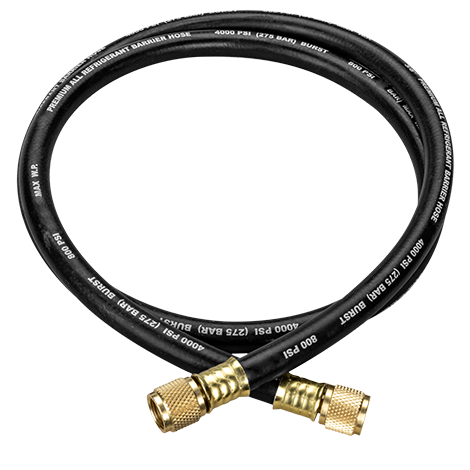 Fieldpiece Instruments HV1 Vacuum Hose, Female Flare, 3/8" x 3/8" Connection Size, A2L Compatible, 60" Length, 1 Hoses, 3/8" Nominal Size, 800 PSI (Working), 4,000 PSI (Burst)